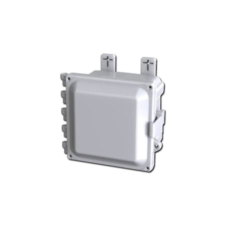 Saginaw Control & Engineering Quick Release Padlock Hasp Electrical Enclosures, 7.41 in H, 5.84 in D, 8.68 in W, Polycarbonate SCE-606PC